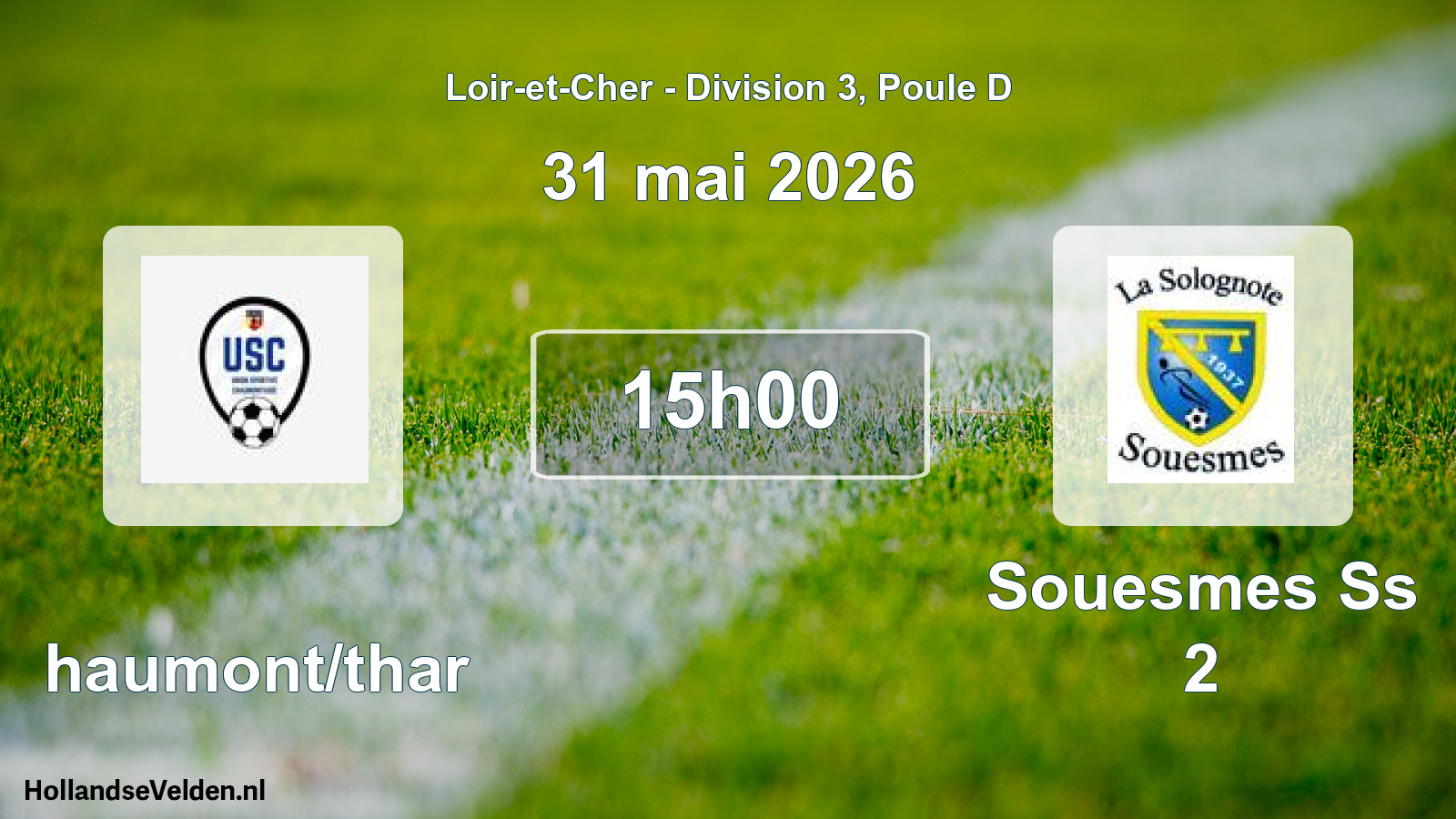 Geplande wedstrijd: Chaumont/thar - Souesmes Ss 2 (31 mai 2026)