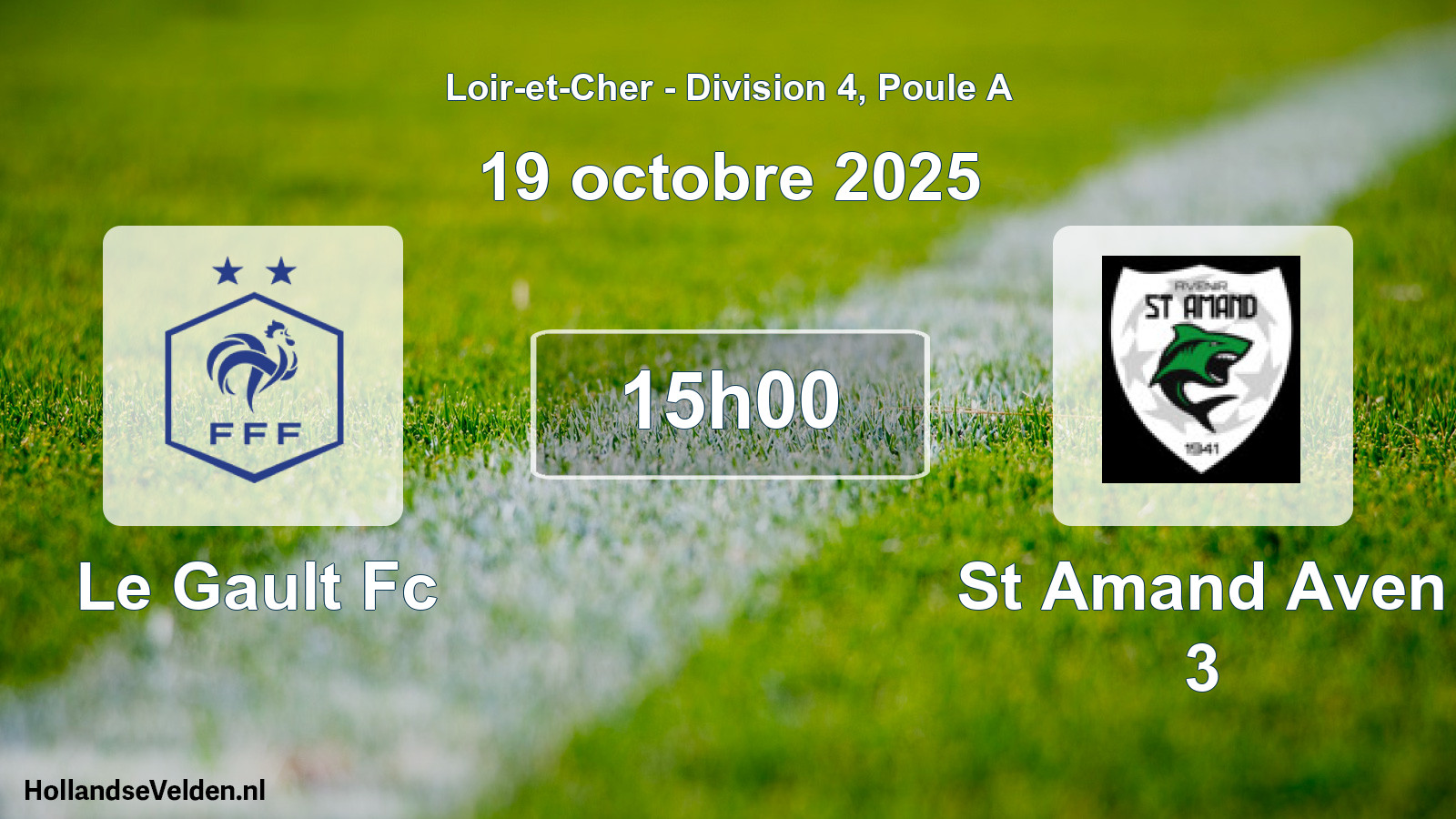 Scheduled Match: Le Gault Fc - St Amand Aven 3 (19 October 2025)