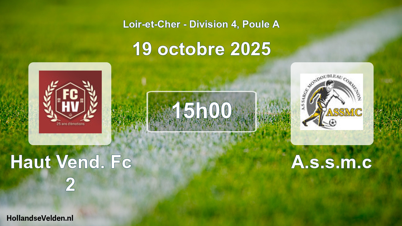 Geplande wedstrijd: Haut Vend. Fc 2 - A.s.s.m.c (19 octobre 2025)