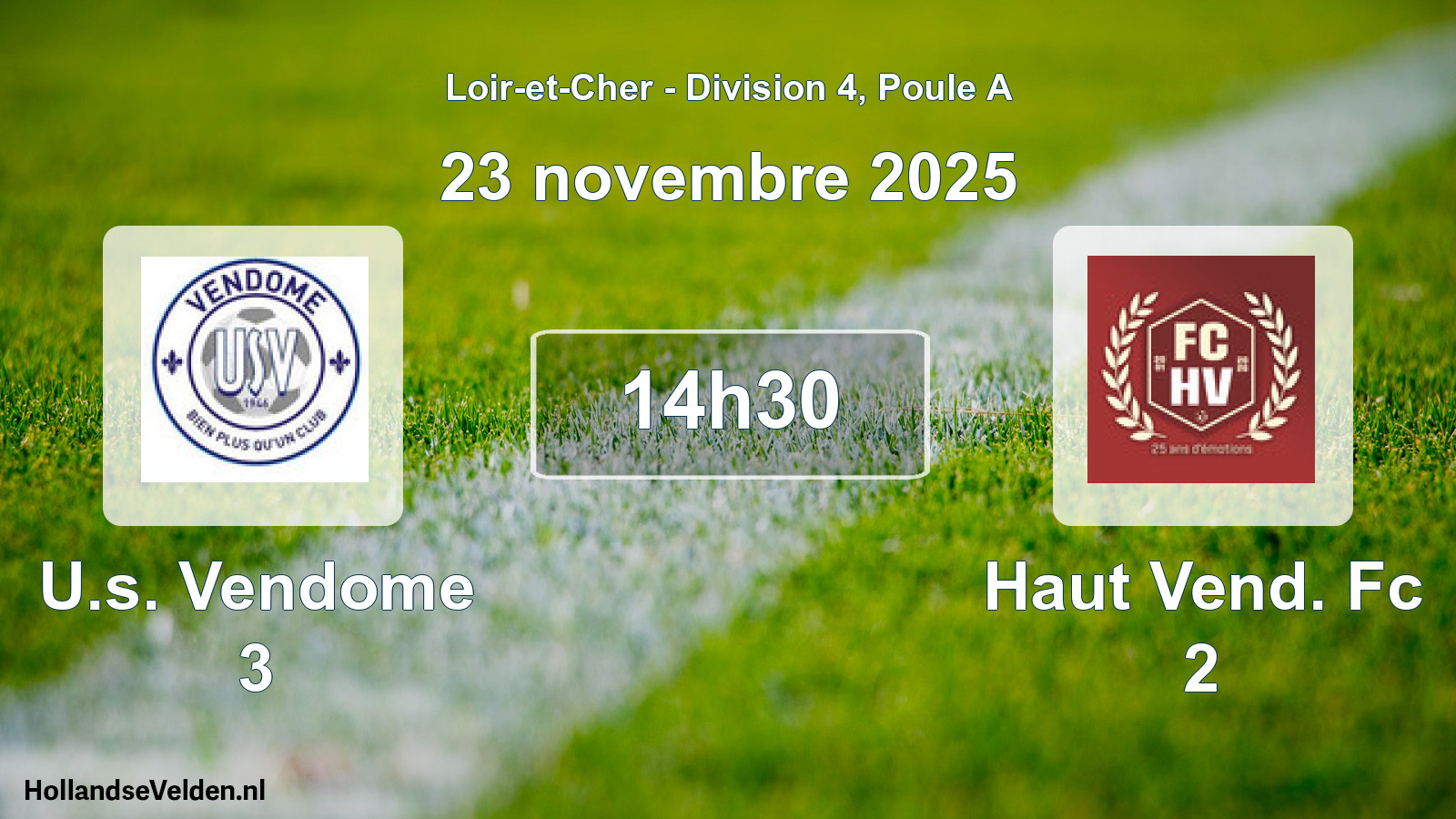 Scheduled Match: U.s. Vendome 3 - Haut Vend. Fc 2 (23 November 2025)