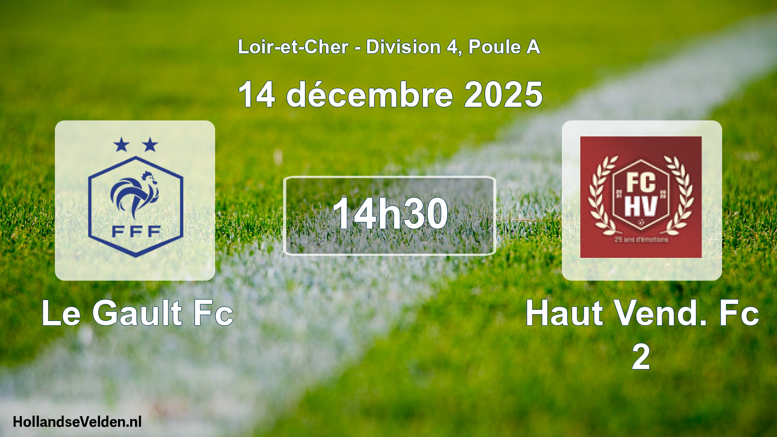 Geplande wedstrijd: Le Gault Fc - Haut Vend. Fc 2 (14 décembre 2025)