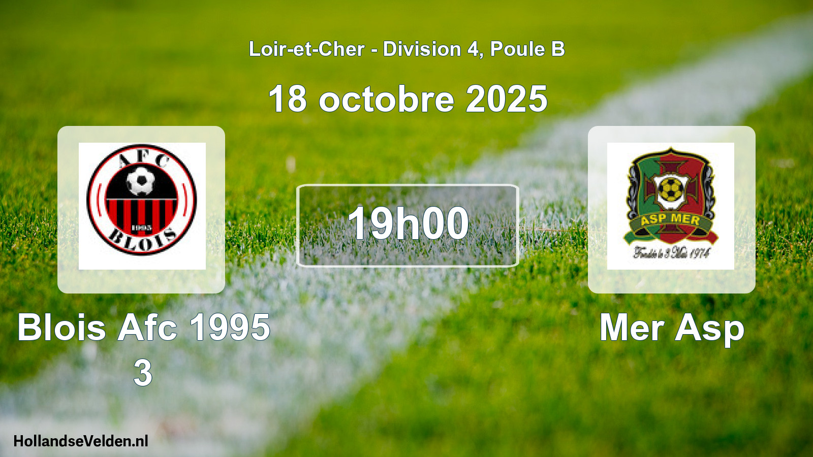 Scheduled Match: Blois Afc 1995 3 - Mer Asp (18 October 2025)