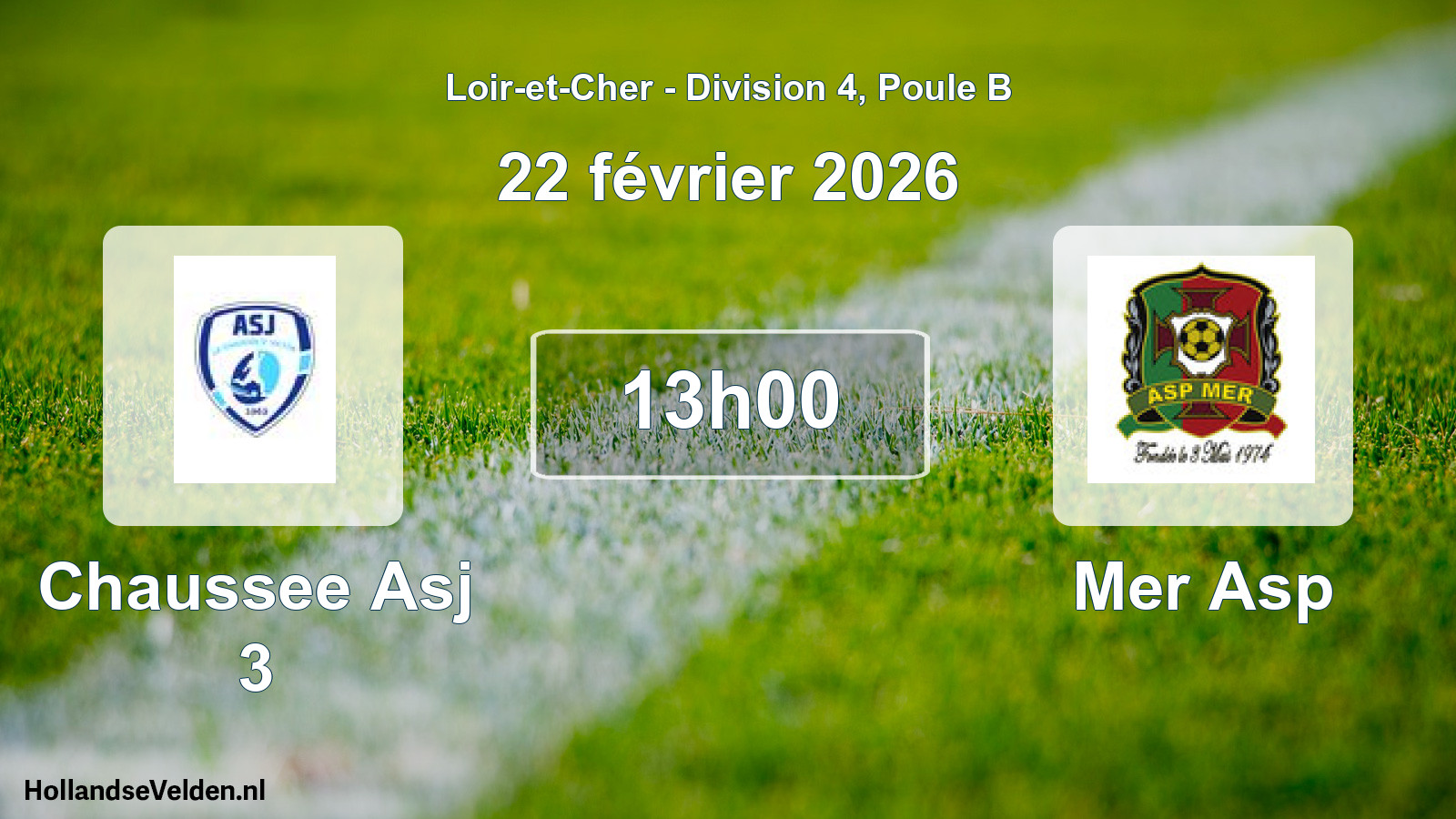 Geplande wedstrijd: Chaussee Asj 3 - Mer Asp (22 février 2026)