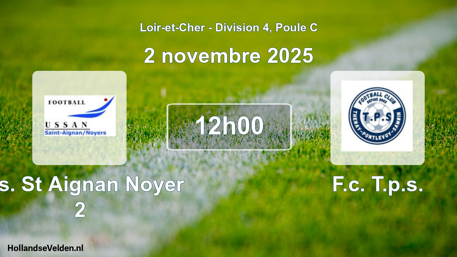 Geplande wedstrijd: U.s. St Aignan Noyer 2 - F.c. T.p.s. (2 novembre 2025)