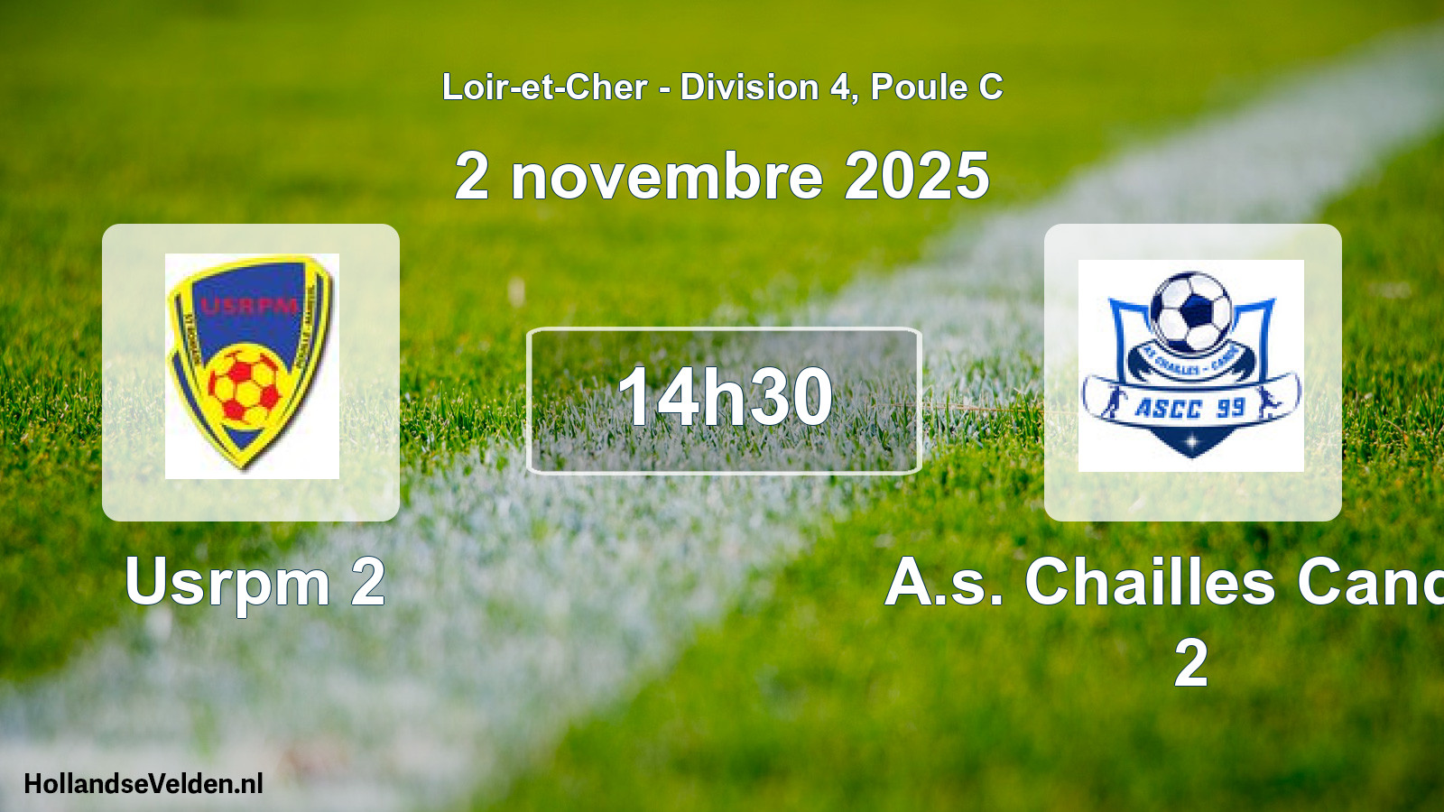 Geplande wedstrijd: Usrpm 2 - A.s. Chailles Cande 2 (2 novembre 2025)