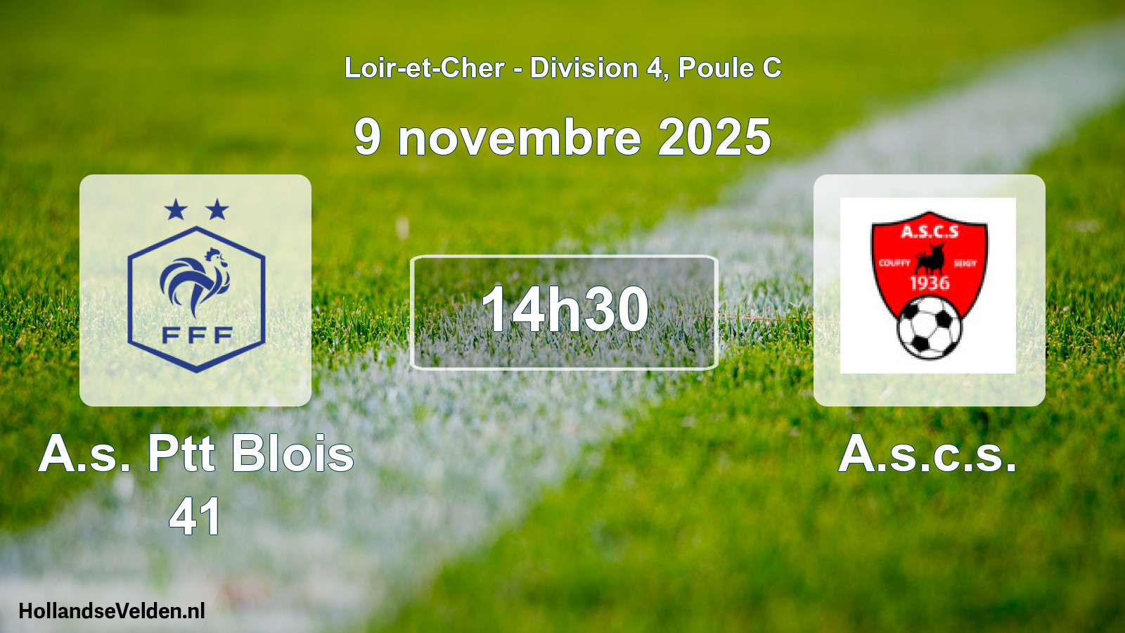 Geplande wedstrijd: A.s. Ptt Blois 41 - A.s.c.s. (9 novembre 2025)