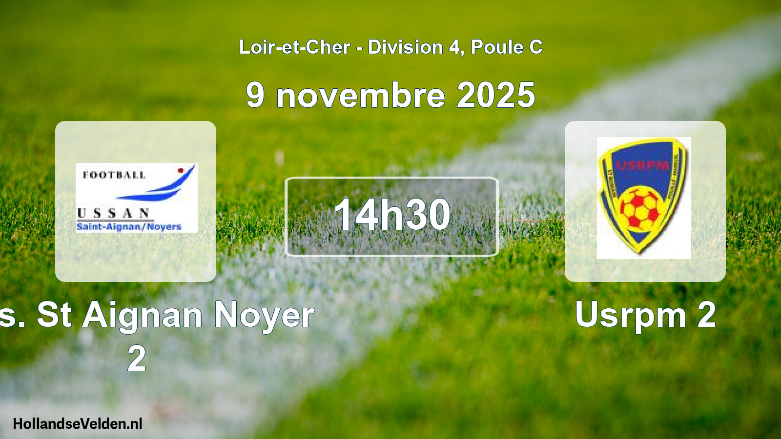 Geplande wedstrijd: U.s. St Aignan Noyer 2 - Usrpm 2 (9 november 2025)