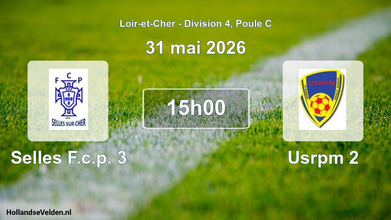 Geplande wedstrijd: Selles F.c.p. 3 - Usrpm 2 (31 mai 2026)