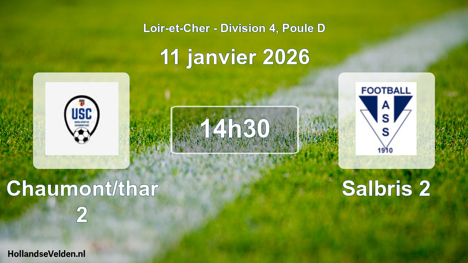 Geplande wedstrijd: Chaumont/thar 2 - Salbris 2 (11 janvier 2026)