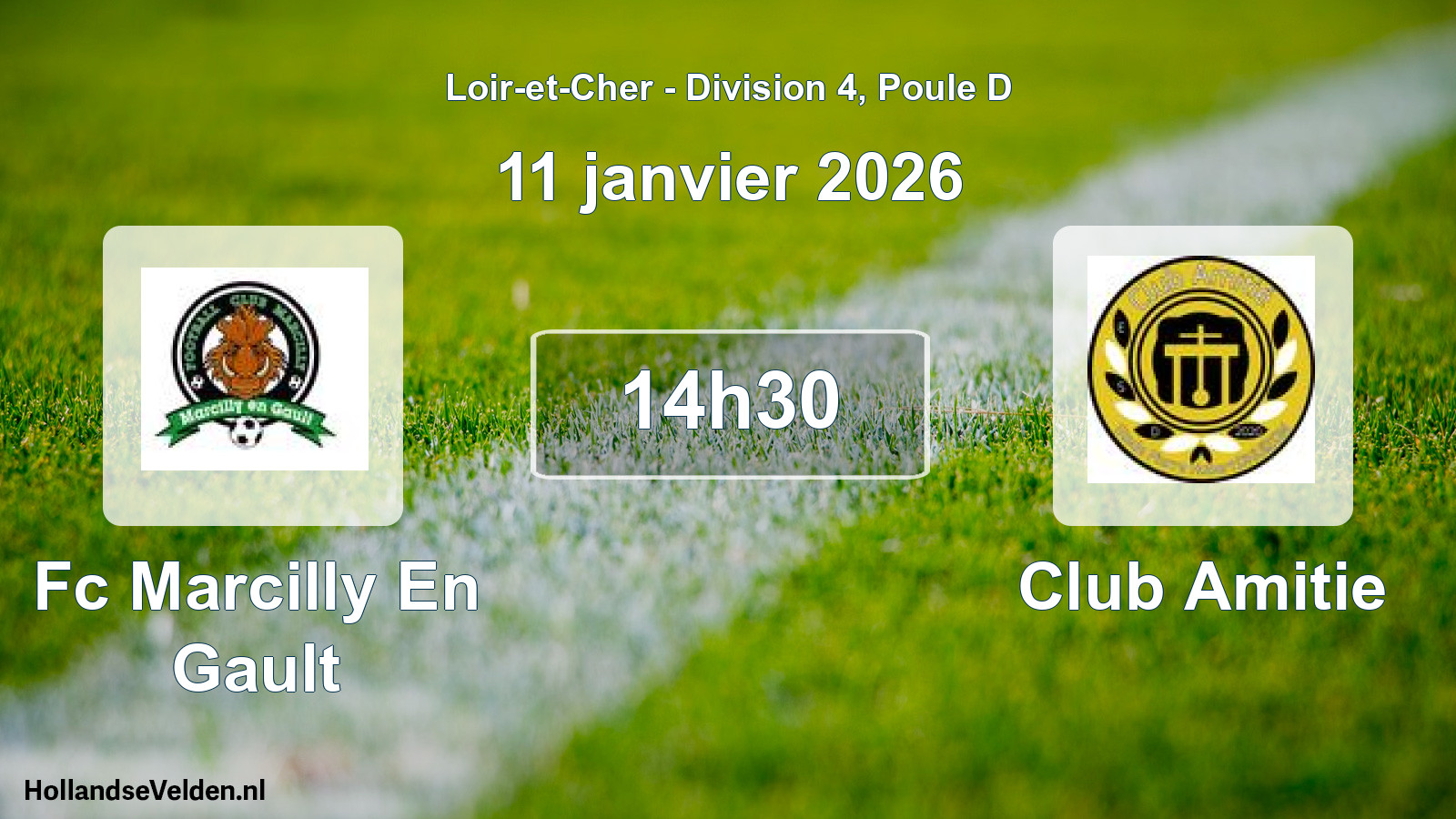 Geplande wedstrijd: Fc Marcilly En Gault - Club Amitie (11 janvier 2026)