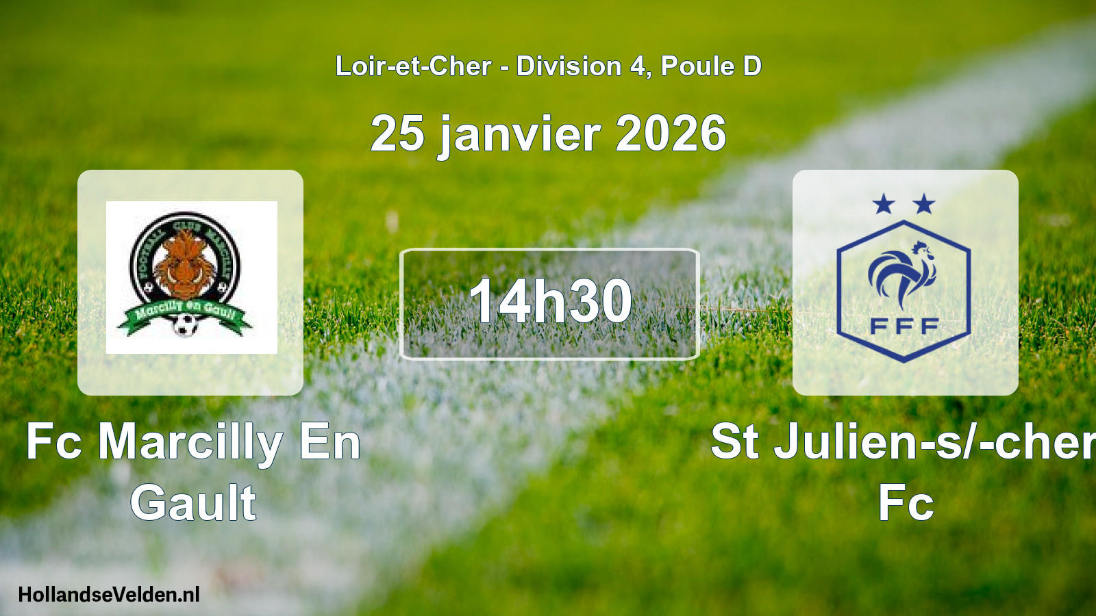 Scheduled Match: Fc Marcilly En Gault - St Julien-s/-cher Fc (25 January 2026)