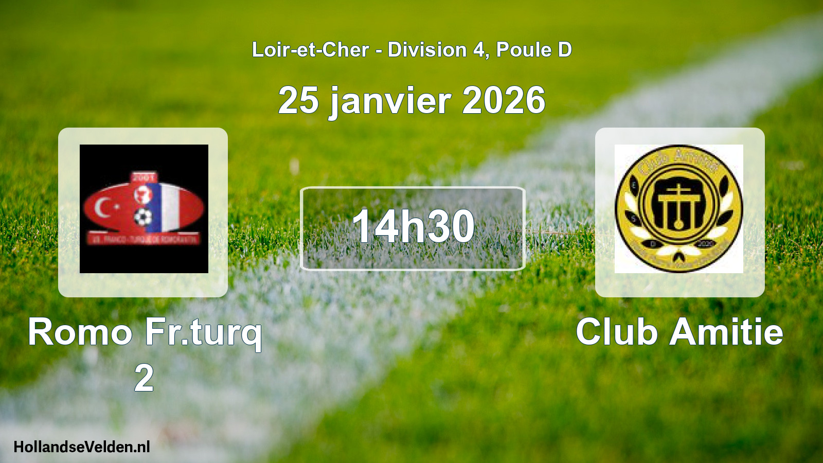 Scheduled Match: Romo Fr.turq 2 - Club Amitie (25 January 2026)