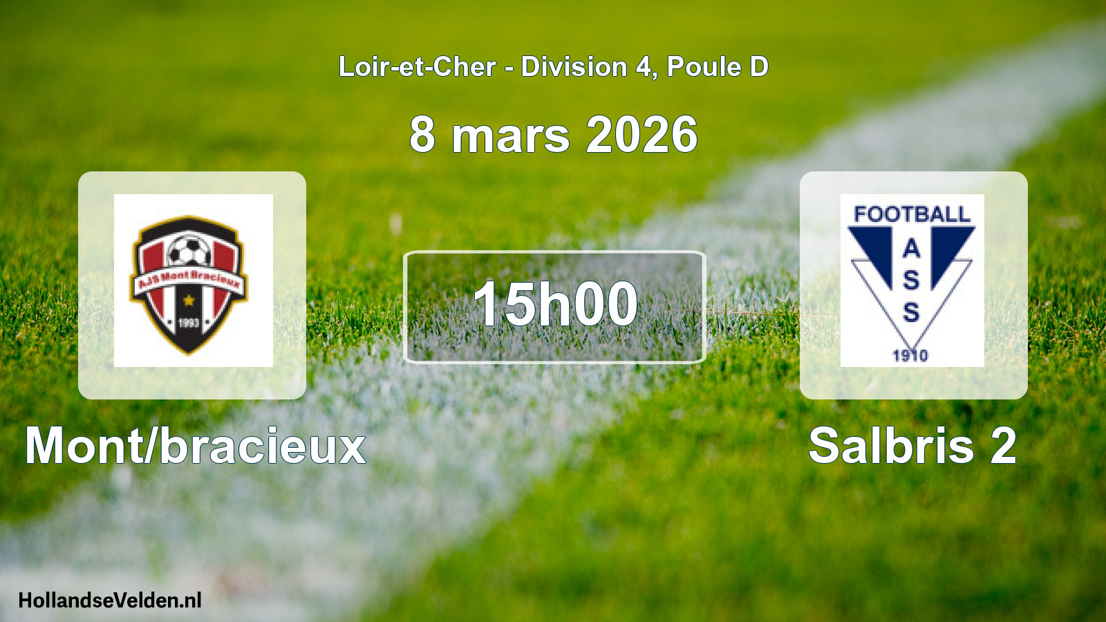 Geplande wedstrijd: Mont/bracieux - Salbris 2 (8 maart 2026)