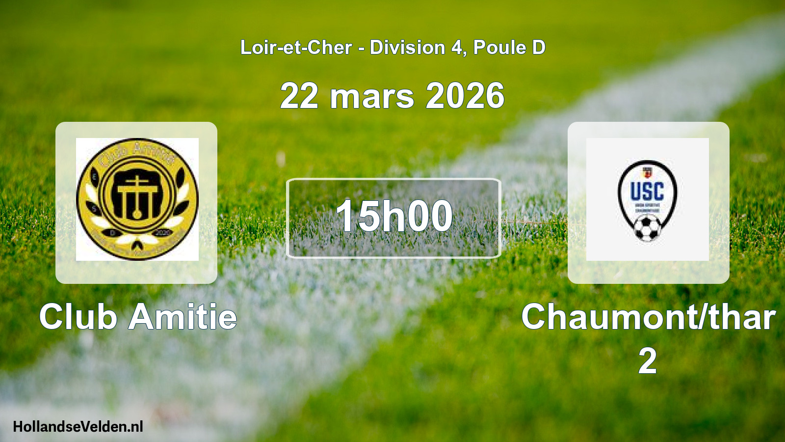 Geplande wedstrijd: Club Amitie - Chaumont/thar 2 (22 mars 2026)
