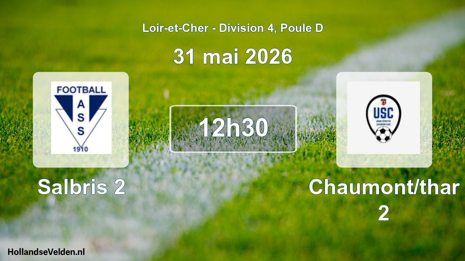 Geplande wedstrijd: Salbris 2 - Chaumont/thar 2 (31 mai 2026)