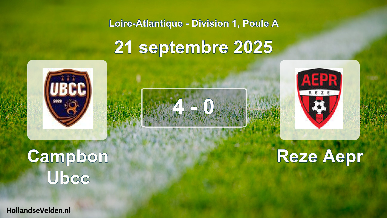 Gespeelde wedstrijd: Campbon Ubcc - Reze Aepr 4 - 0 (21 septembre 2025)