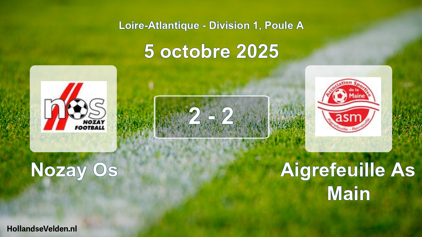 Gespeelde wedstrijd: Nozay Os - Aigrefeuille As Main 2 - 2 (5 oktober 2025)