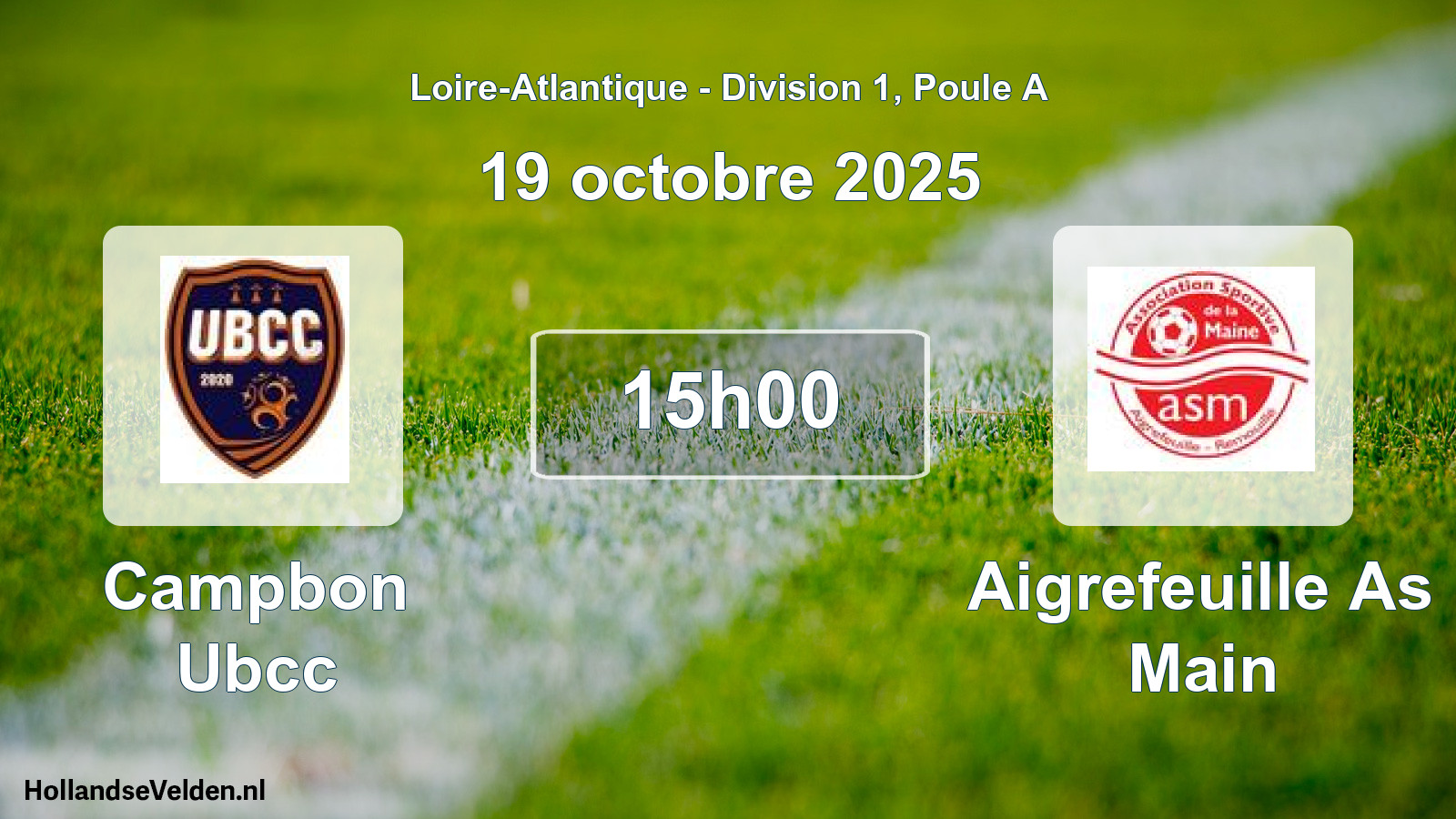 Scheduled Match: Campbon Ubcc - Aigrefeuille As Main (19 October 2025)