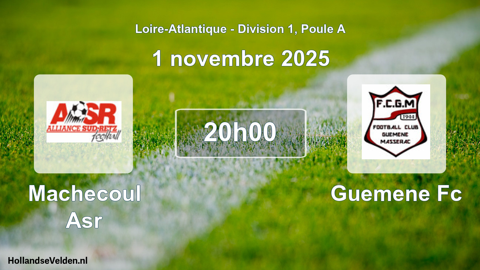 Geplande wedstrijd: Machecoul Asr - Guemene Fc (1 november 2025)