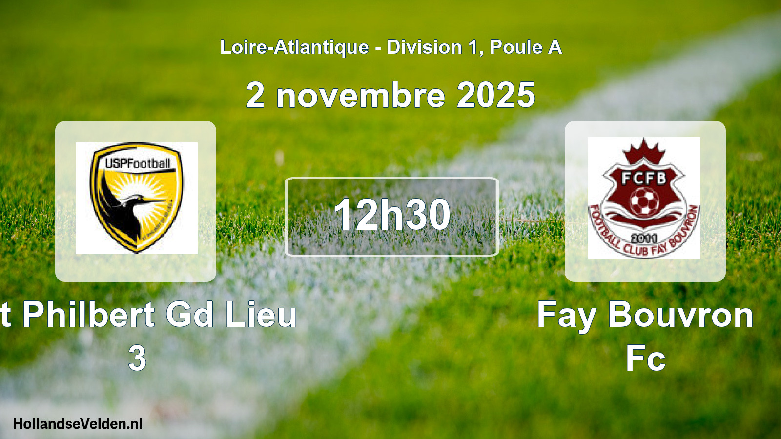 Geplande wedstrijd: St Philbert Gd Lieu 3 - Fay Bouvron Fc (2 november 2025)