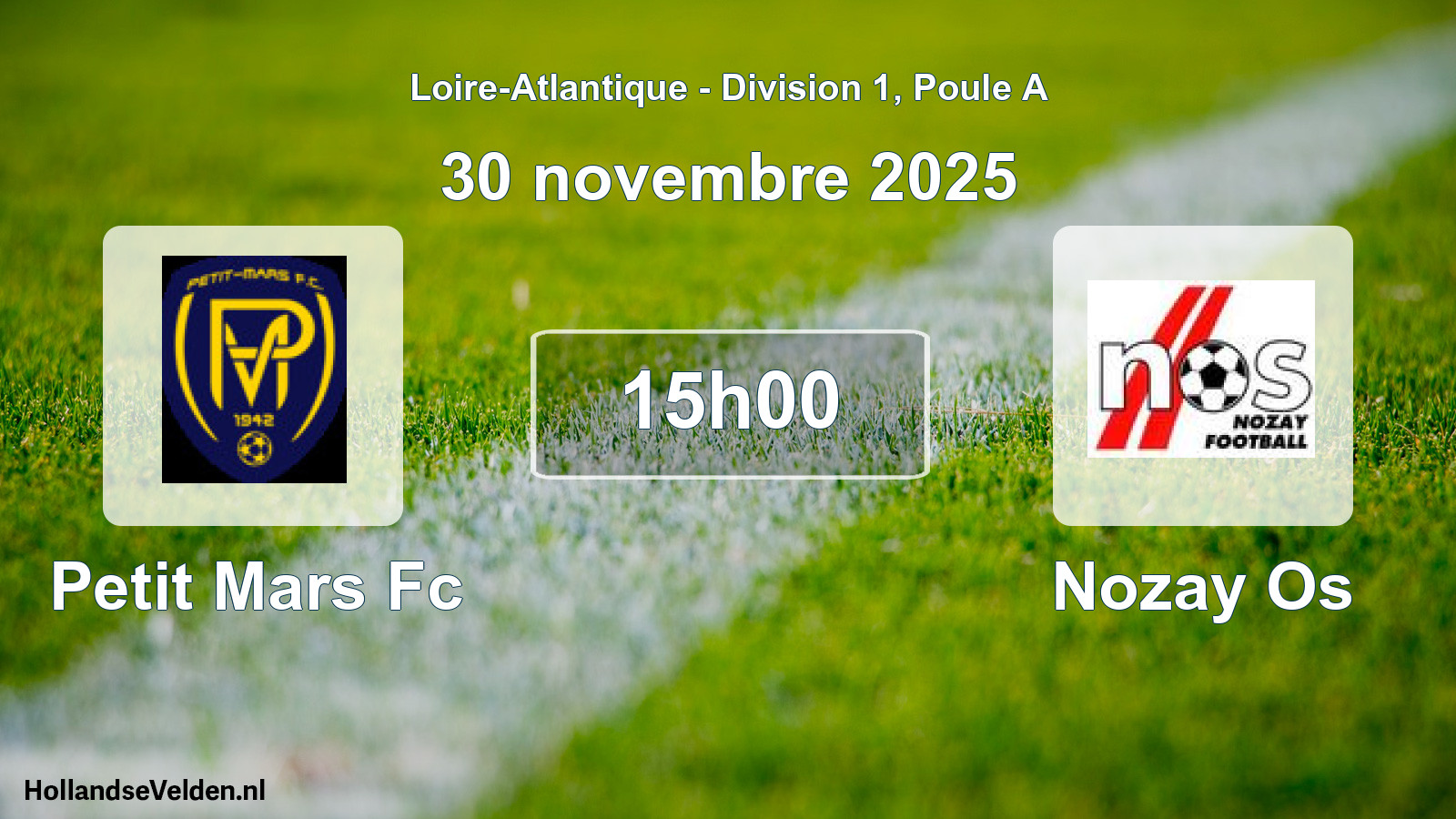 Geplande wedstrijd: Petit Mars Fc - Nozay Os (30 novembre 2025)