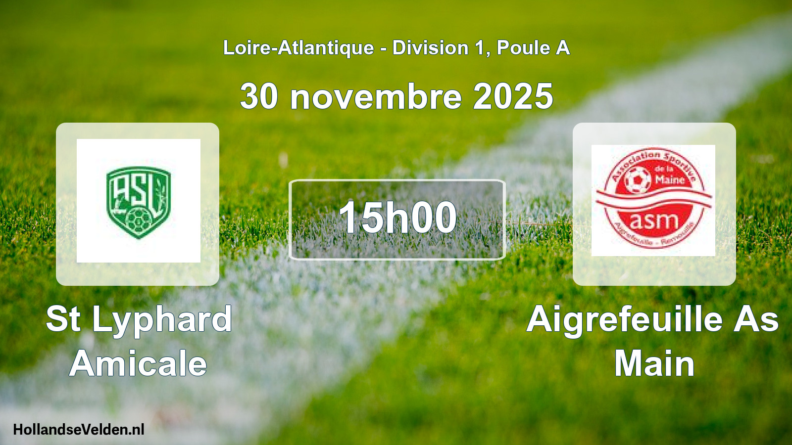Geplande wedstrijd: St Lyphard Amicale - Aigrefeuille As Main (30 novembre 2025)
