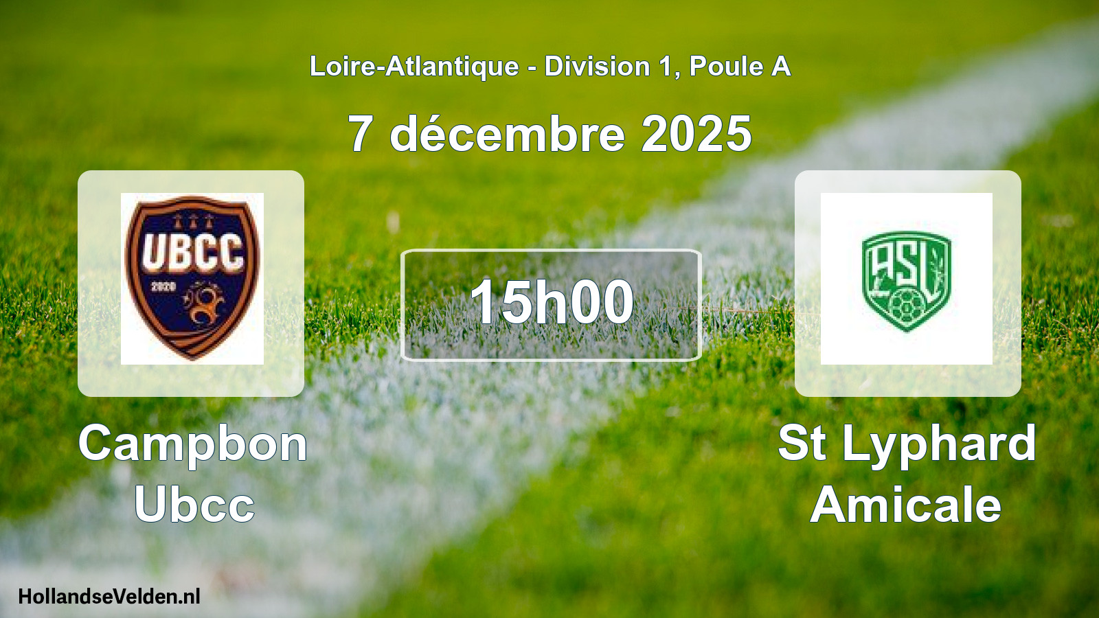 Geplande wedstrijd: Campbon Ubcc - St Lyphard Amicale (7 décembre 2025)