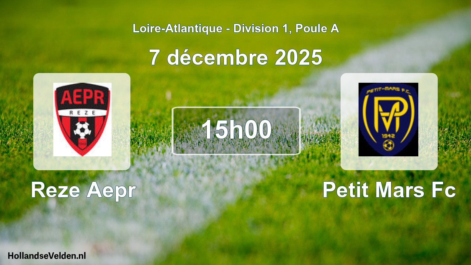 Geplande wedstrijd: Reze Aepr - Petit Mars Fc (7 december 2025)