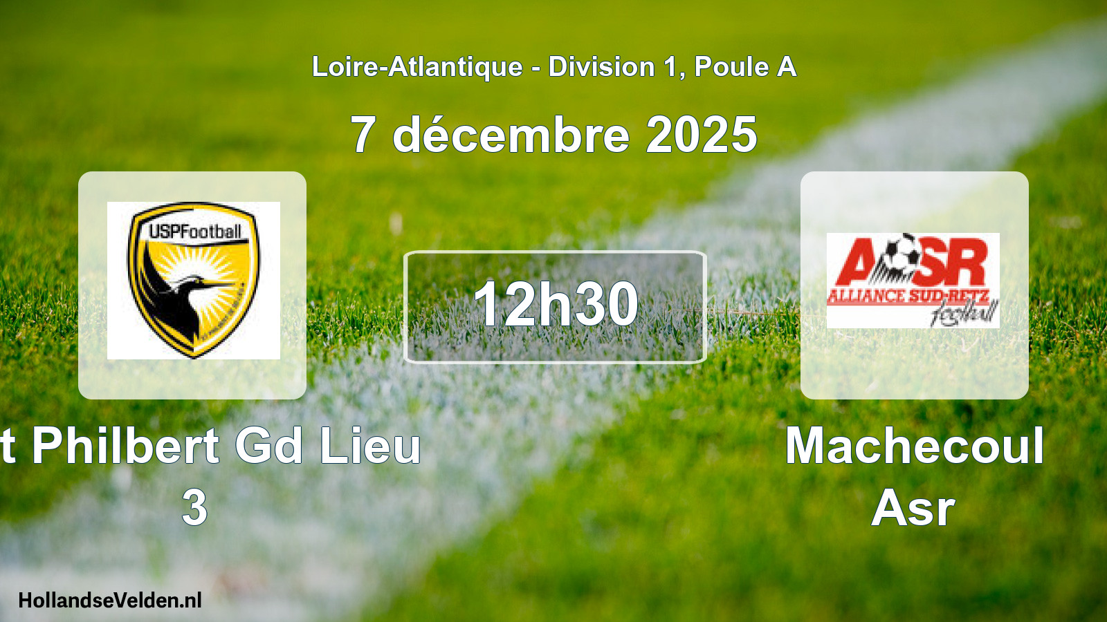 Geplande wedstrijd: St Philbert Gd Lieu 3 - Machecoul Asr (7 décembre 2025)