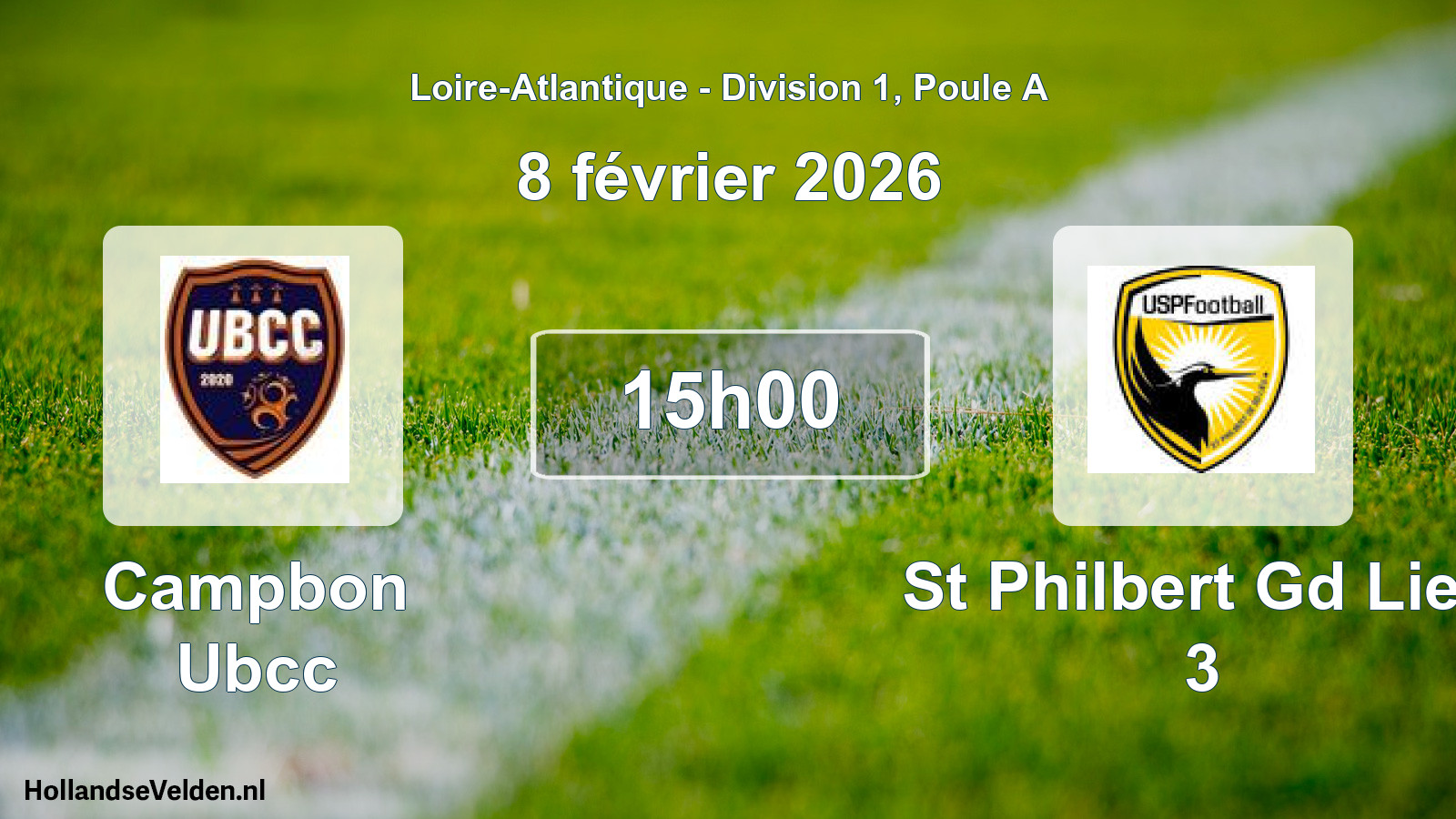 Geplande wedstrijd: Campbon Ubcc - St Philbert Gd Lieu 3 (8 février 2026)