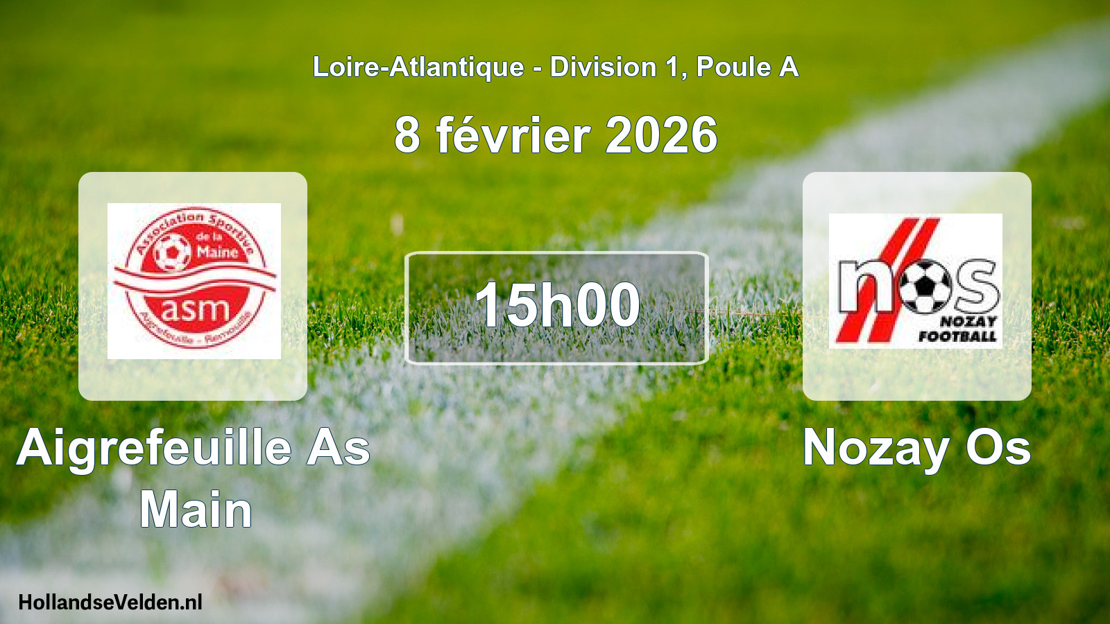 Scheduled Match: Aigrefeuille As Main - Nozay Os (8 February 2026)