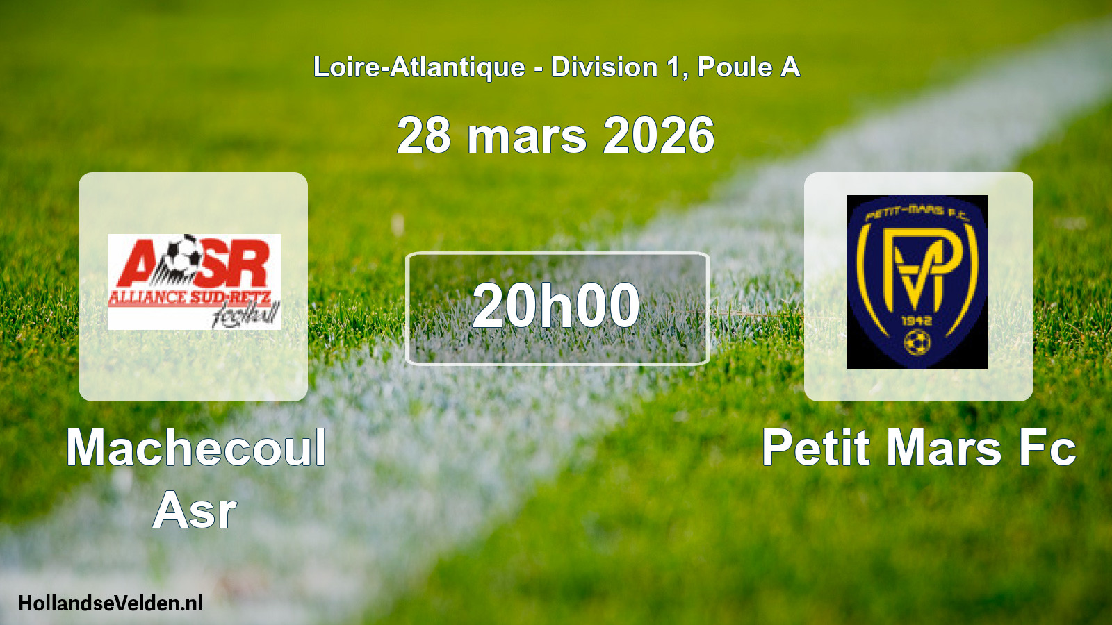 Geplande wedstrijd: Machecoul Asr - Petit Mars Fc (28 mars 2026)
