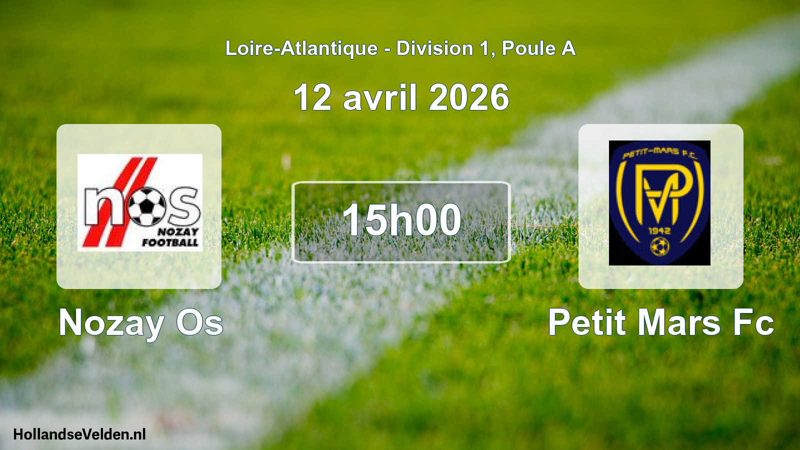 Geplande wedstrijd: Nozay Os - Petit Mars Fc (12 avril 2026)