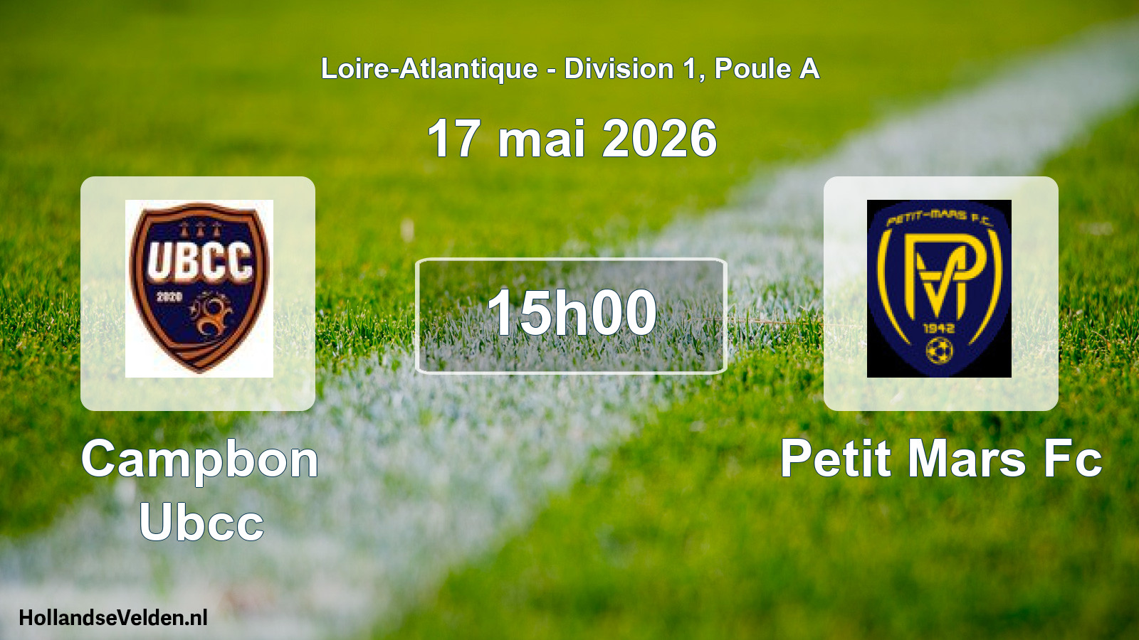 Geplande wedstrijd: Campbon Ubcc - Petit Mars Fc (17 mai 2026)