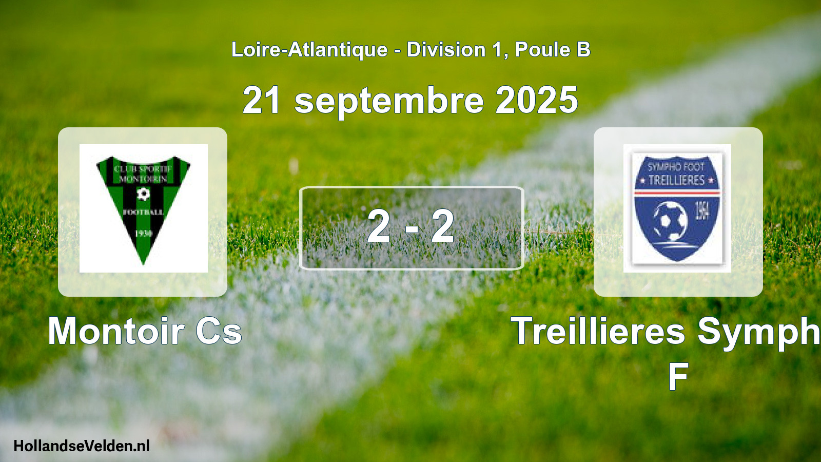 Gespeelde wedstrijd: Montoir Cs - Treillieres Sympho F 2 - 2 (21 septembre 2025)