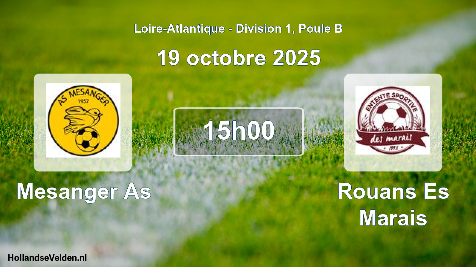 Scheduled Match: Mesanger As - Rouans Es Marais (19 October 2025)