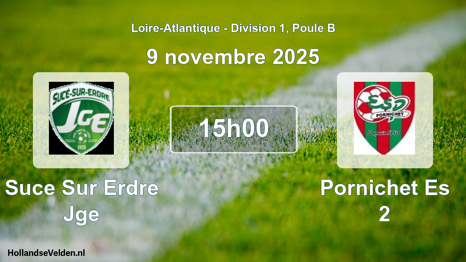 Geplande wedstrijd: Suce Sur Erdre Jge - Pornichet Es 2 (9 novembre 2025)