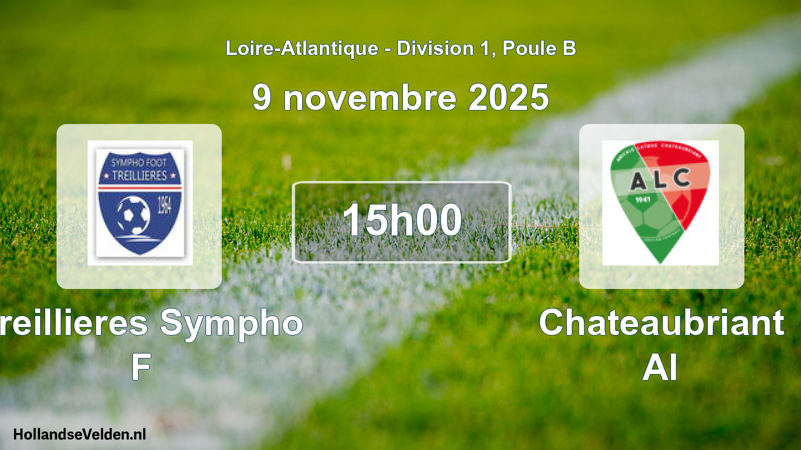 Geplande wedstrijd: Treillieres Sympho F - Chateaubriant Al (9 novembre 2025)