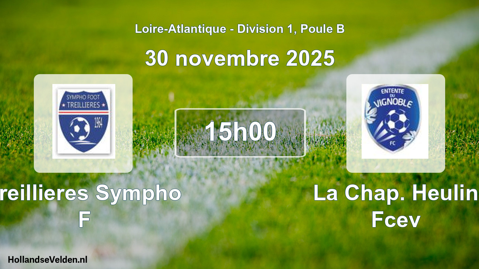 Geplande wedstrijd: Treillieres Sympho F - La Chap. Heulin Fcev (30 novembre 2025)