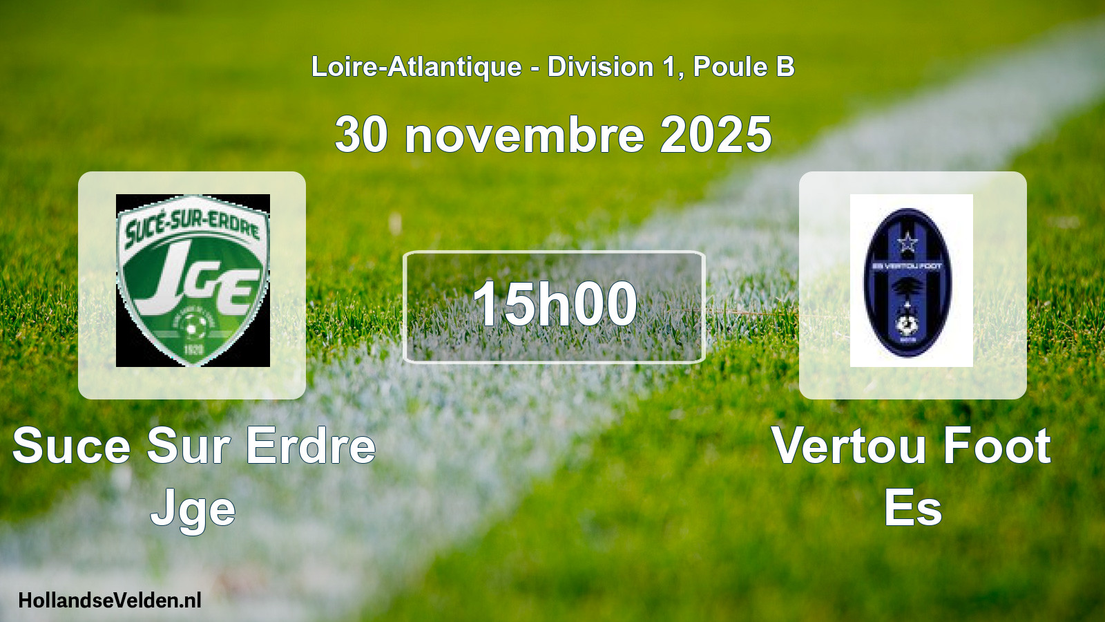 Geplande wedstrijd: Suce Sur Erdre Jge - Vertou Foot Es (30 novembre 2025)