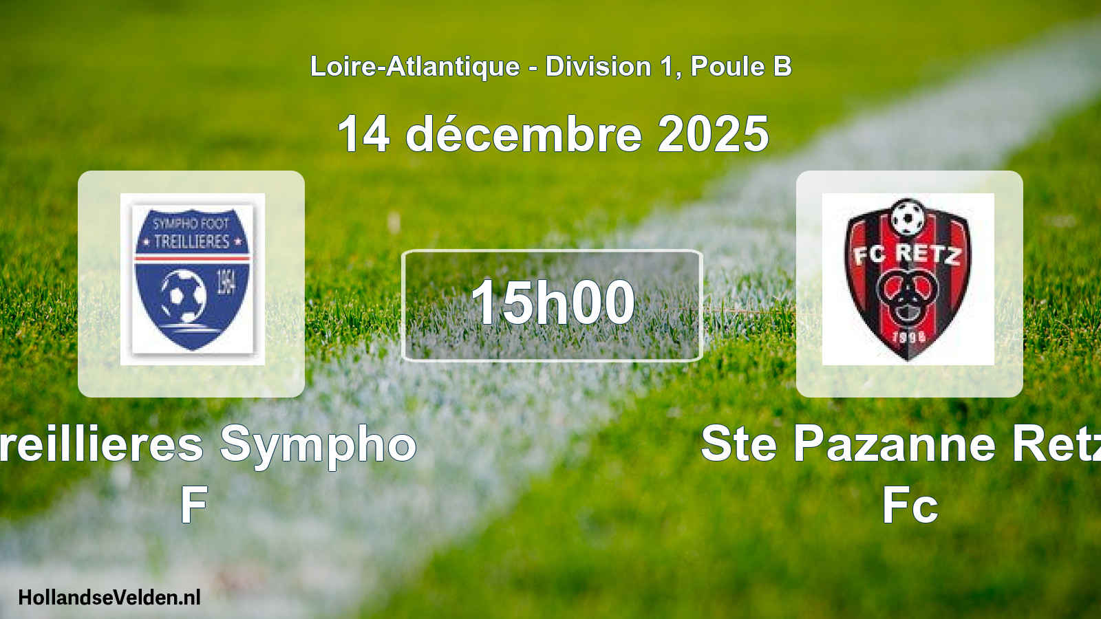 Geplande wedstrijd: Treillieres Sympho F - Ste Pazanne Retz Fc (14 december 2025)