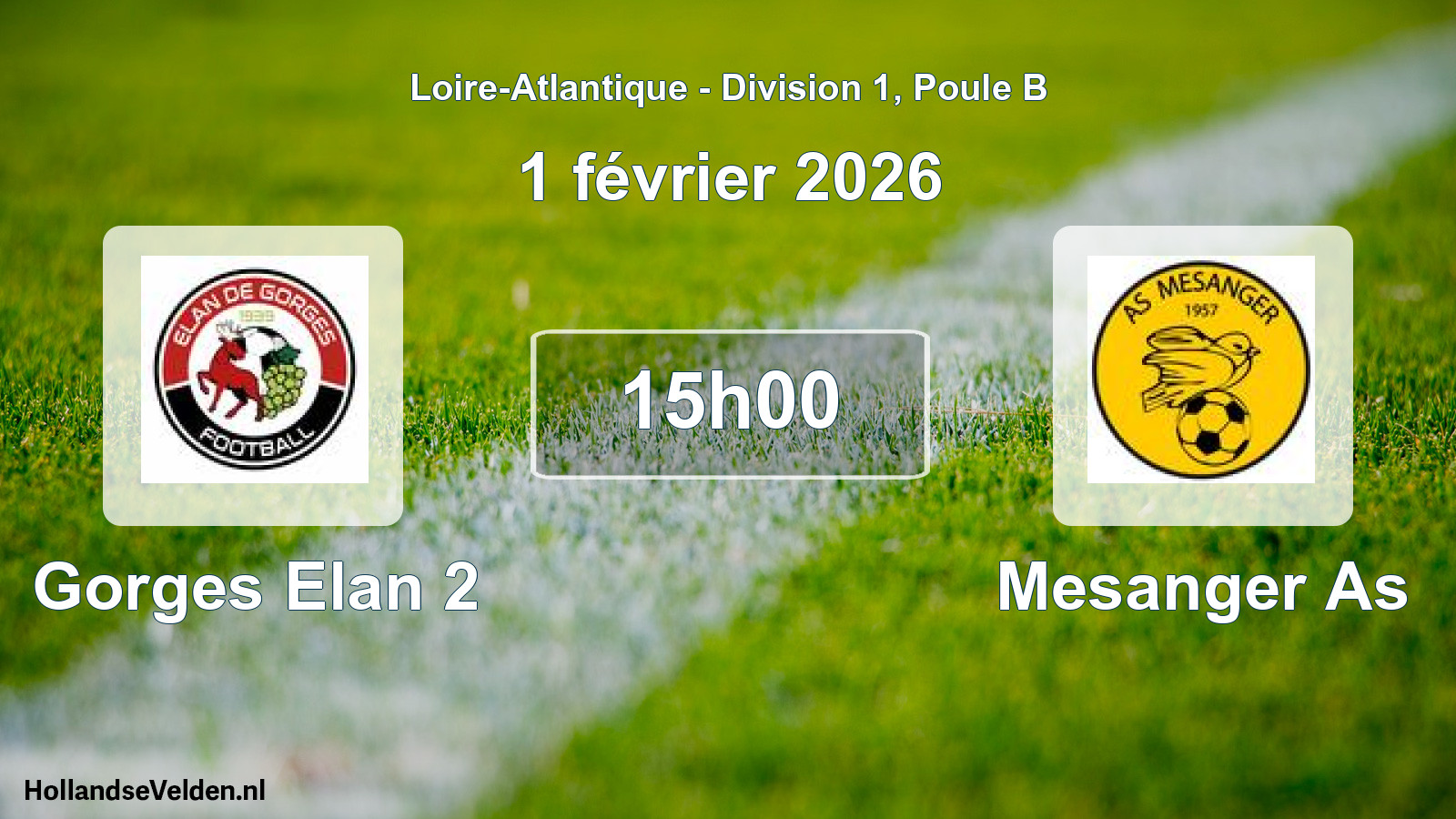 Scheduled Match: Gorges Elan 2 - Mesanger As (1 February 2026)