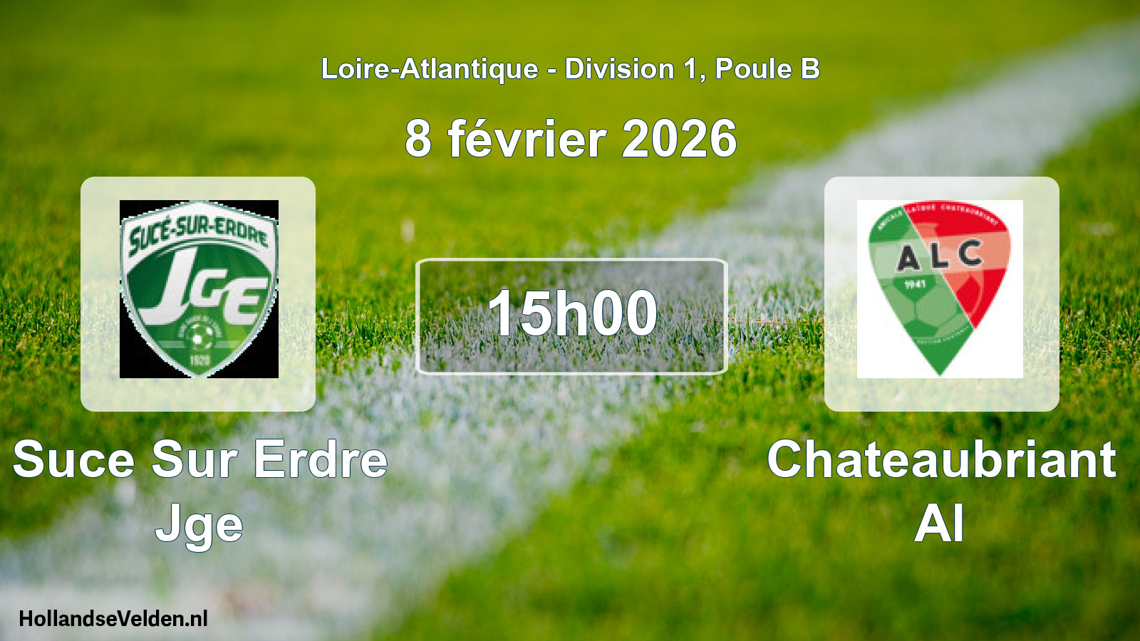 Geplande wedstrijd: Suce Sur Erdre Jge - Chateaubriant Al (8 février 2026)