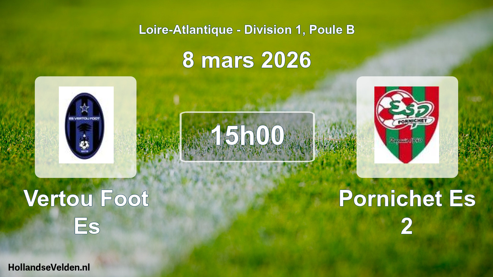 Geplande wedstrijd: Vertou Foot Es - Pornichet Es 2 (8 mars 2026)