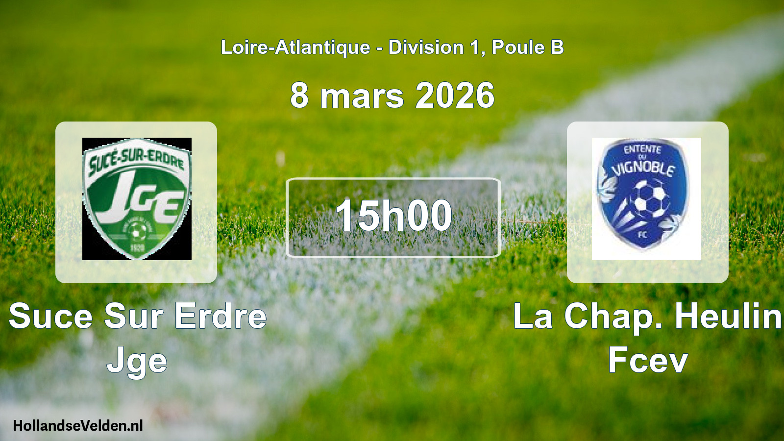 Geplande wedstrijd: Suce Sur Erdre Jge - La Chap. Heulin Fcev (8 maart 2026)