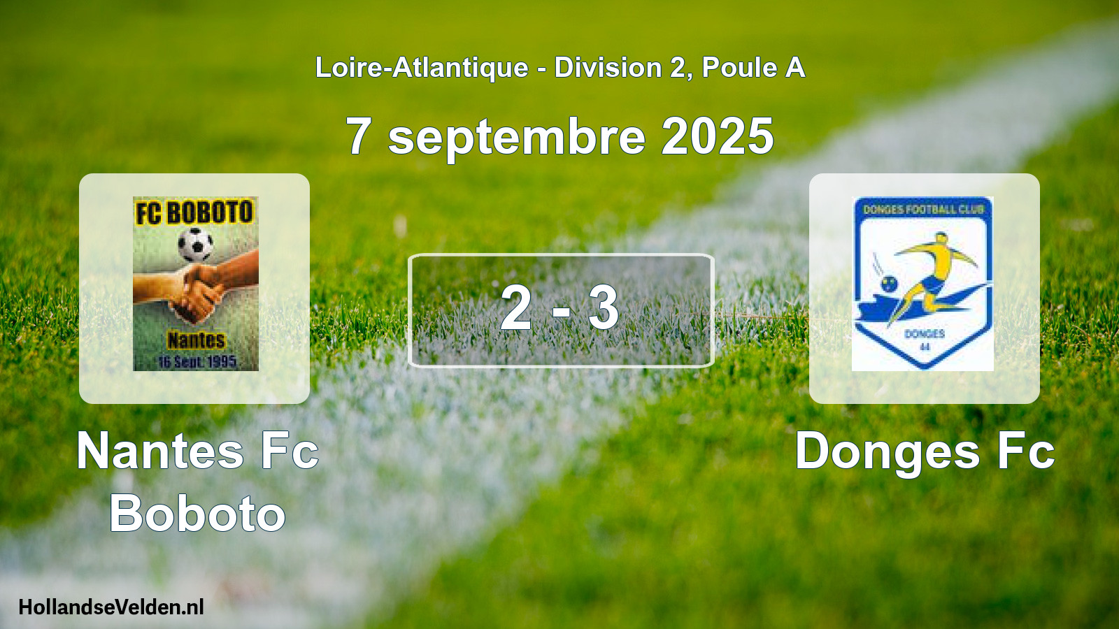 Total number of matches played: Nantes Fc Boboto - Donges Fc 2 - 3 (7 September 2025)