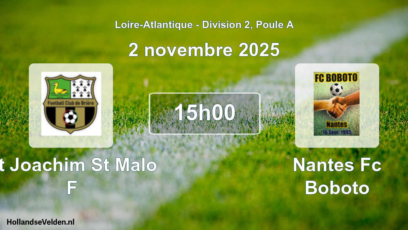 Scheduled Match: St Joachim St Malo F - Nantes Fc Boboto (2 November 2025)