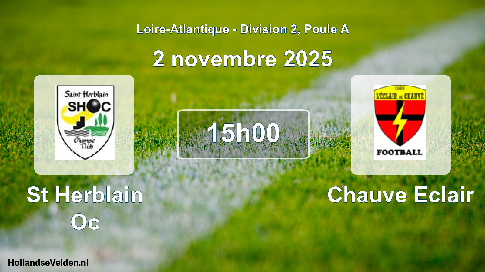 Geplande wedstrijd: St Herblain Oc - Chauve Eclair (2 november 2025)