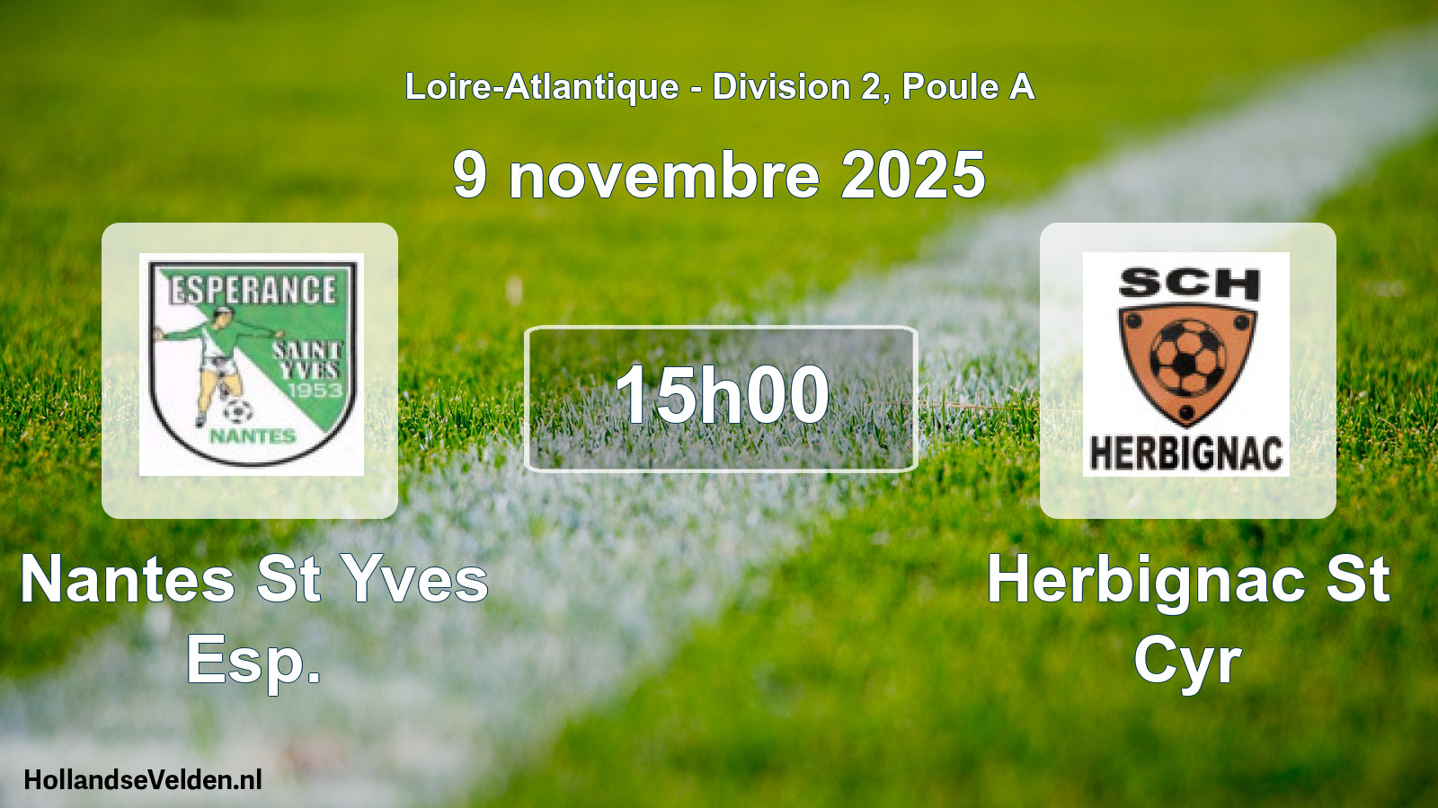 Scheduled Match: Nantes St Yves Esp. - Herbignac St Cyr (9 November 2025)