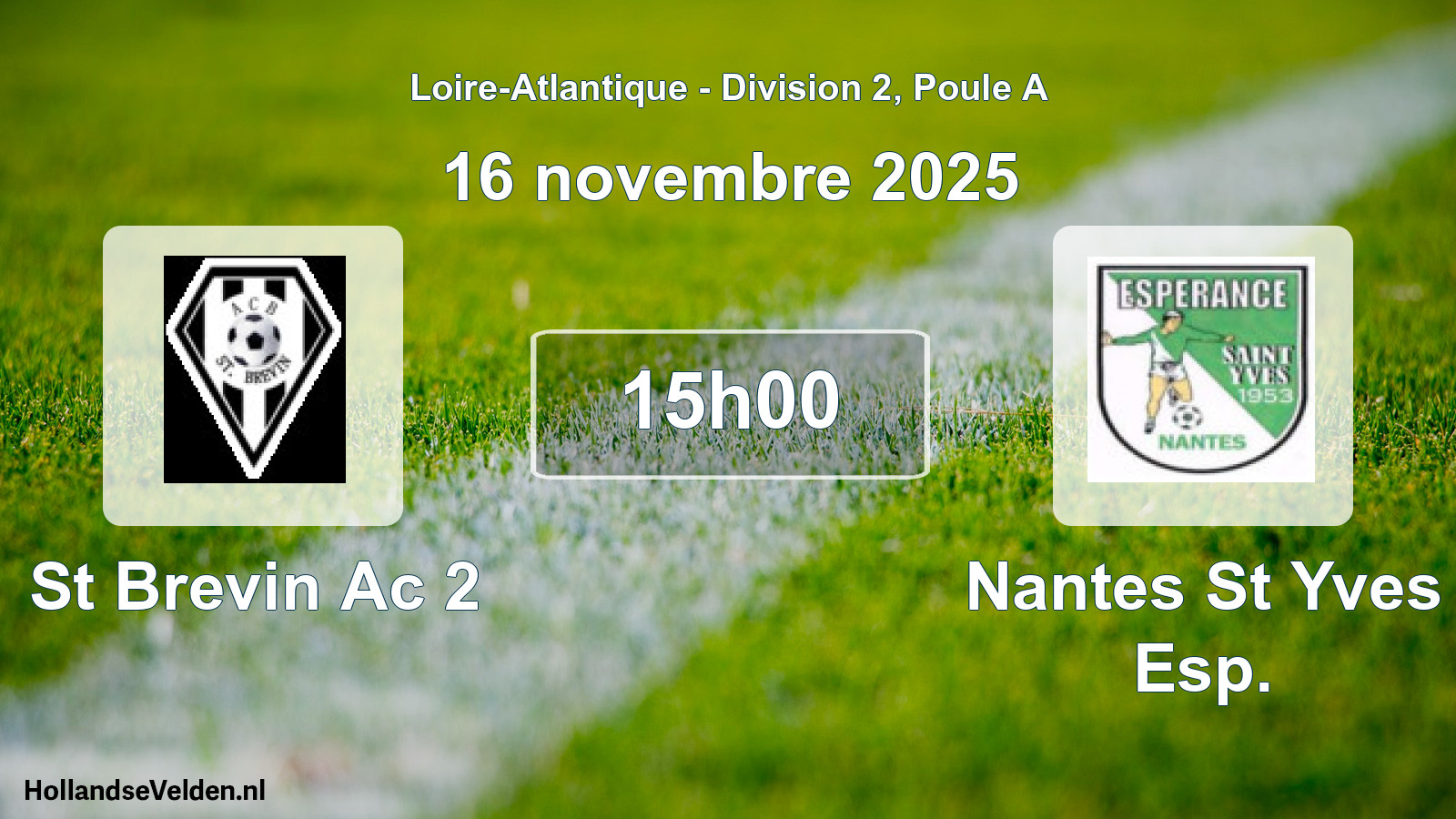 Scheduled Match: St Brevin Ac 2 - Nantes St Yves Esp. (16 November 2025)